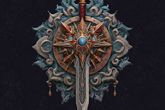 design a fantasy, rpg, sci fi, medieval game logo