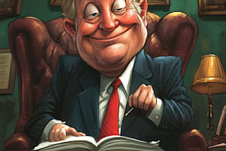 create a political cartoon art