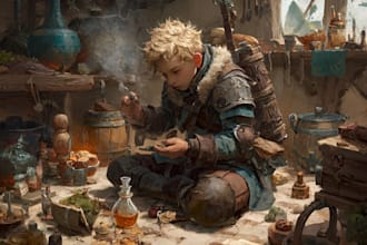 draw fantasy illustrations, concept art, and card game art