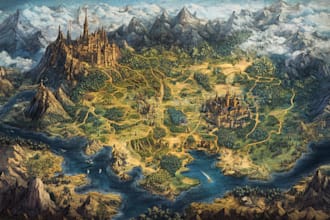make a fantasy map for rpg fantasy dnd novels board game