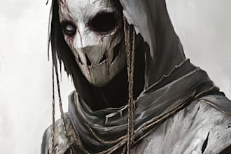 create horror art, monster or fantasy character art