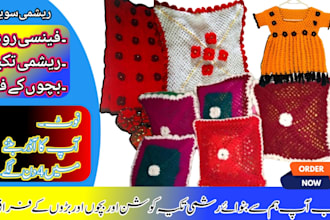 disgen and crochet handmade cushion covers kids frocks and