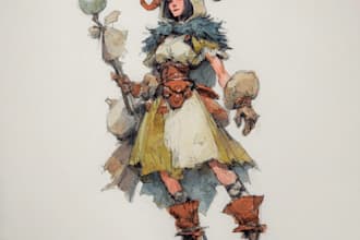 paint unique watercolor characters