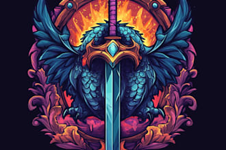 create a fantasy game logo
