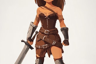 draw a 2d game character illustration