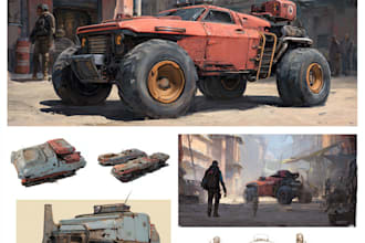 do stylized environment illustration background art