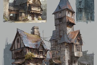 do mystical horror dark environment concept art or landscape