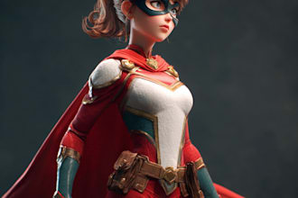 draw superhero character for you