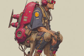 character, mecha, spaceship, weapon or environment sci fi