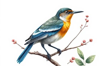 draw birds or animals in scientific illustration digitally