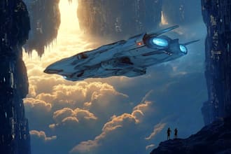 draw a sci fi spaceship art