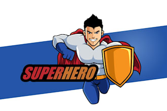 design awesome original superhero logo