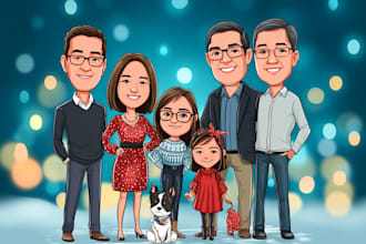 illustration christmas book holiday funny cartoon caricature