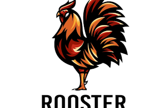 design outstanding rooster logo with express delivery
