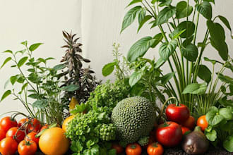 draw realistic plants, vegetables, fruits