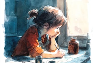 illustrate watercolor children book illustration