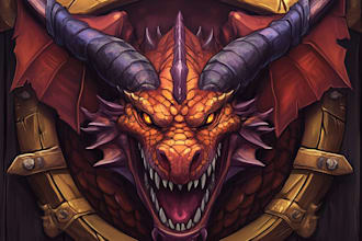 make a fantasy game logo and branding