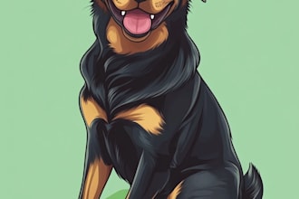 draw disney style pet portrait