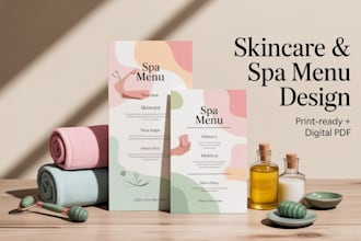 design luxury beauty brochures spa menus and skincare flyers