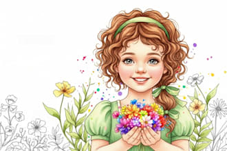 illustrate children story book illustration water color
