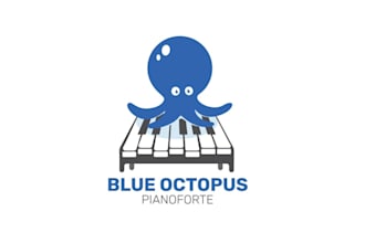 do modern high quality music, piano logo