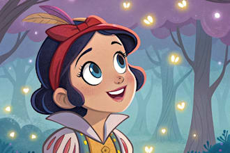 create a beautiful disney style portrait
