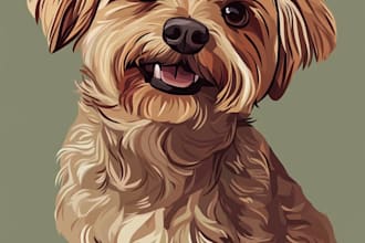 design a disney pet portrait illustration