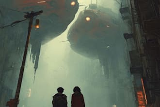 do illustration retrowave cyberpunk synthwave with my style