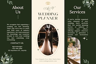 design bifold trifold gate fold brochure designs