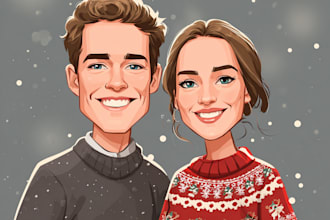 illustration christmas book holiday funny cartoon caricature