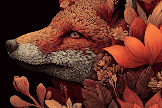 draw any floral, animal or botanical art illustration