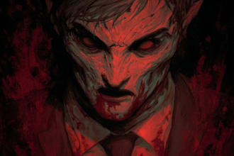 design an fantasy horror horror villain character