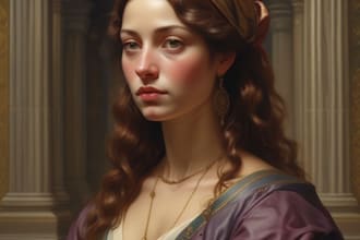do renaissance art oil painting digital portrait