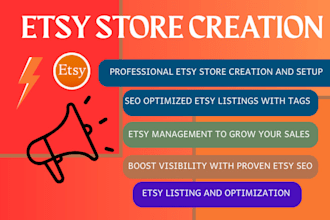 do etsy shop creation etsy setup etsy seo optimization etsy management