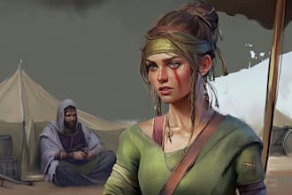 draw digital oil painting