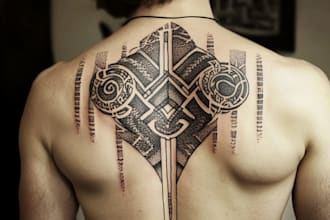 design a polynesian maori tribal tattoo