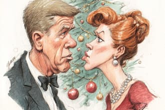 illustration christmas book holiday funny cartoon caricature