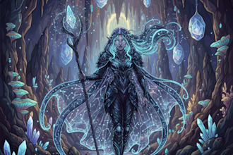 draw dnd character art, fantasy illustration or concept art