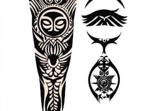 create your custom tribal polynesian tattoo sleeve