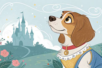 draw a custom disney pet portrait