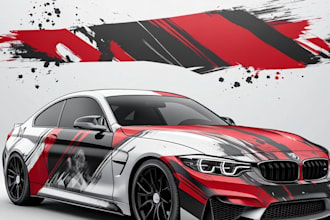 do clean and professional car wrap, vehicle wrap design