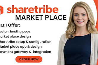 do sharetribe landing page ecommerce website b2b flex sharetribe marketplace go