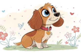 pet portrait into cute disney style