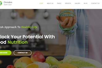 build health and fitness website life coaching health website life coach website