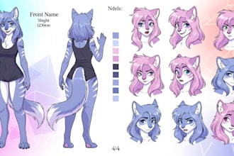 furry reference sheet design furry art fursona fursuit reference sheet