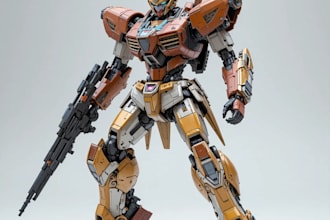 make a futuristic mecha robot artwork