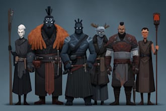 make your dark fantasy or scifi characters