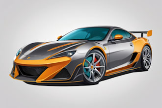 create vector illustration of car or any vehicle