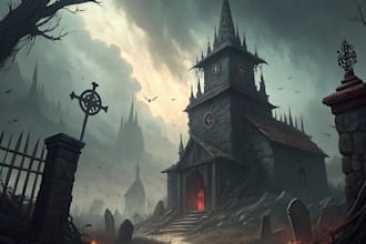 do detailed dark brutal horror heavy metal art illustration