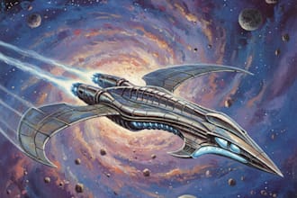 drawing a sci fi spaceship art